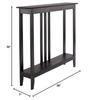 The Lakeside Collection Slim Space Saving Accent Table 36" W x 7" D x 32" H - Antique Black view 3