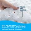 SlipX Solutions Essential Square Shower Mat, 21"x21", Grippy Textured Surface, 25% Stronger Suction Cups, Non-Slip Shower Floor Mat for Bathers of All Ages, Fits Standard Shower Stalls & Tubs, White view 3