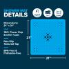 SlipX Solutions Essential Square Shower Mat, 21"x21", Grippy Textured Surface, 25% Stronger Suction Cups, Non-Slip Shower Floor Mat for Bathers of All Ages, Fits Standard Shower Stalls & Tubs, White view 4