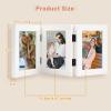Golden State Art, 4x6 Three Picture Frame Trifold Hinged Photo Frame with 3 Openings, Desk Top Family Picture Collage, with Real Glass (4x6 Triple, White, 1-Pack) view 2