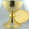 Big 8 1/4" Church Chapel Gold Gilded Priest Celtic Chalice & Paten Pastor Gift view 1