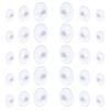 Whaline 30 Packs Suction Cup Plastic Sucker Pads Without Hooks, Clear, 3 Size, 45 mm, 30 mm, 20 mm view 1