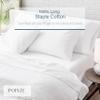 Pointehaven 100% Cotton Sheets King Size, 500 Thread Count Sateen Weave Bed Sheet & Pillowcase Sets, Soft Cotton 4 Piece Bed Sheets Set, Fits Mattress 21 inches Deep Pocket - White view 3