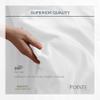 Pointehaven 100% Cotton Sheets King Size, 500 Thread Count Sateen Weave Bed Sheet & Pillowcase Sets, Soft Cotton 4 Piece Bed Sheets Set, Fits Mattress 21 inches Deep Pocket - White view 4