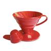 Hario V60 Plastic Coffee Dripper, Size 01, Red view 1