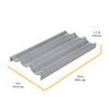 Chicago Metallic Commercial II Non-Stick Perforated Baguette Pan. Creates a crisp, golden-brown crust, 16 L x 9 W x 1.5 H view 2