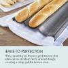 Chicago Metallic Commercial II Non-Stick Perforated Baguette Pan. Creates a crisp, golden-brown crust, 16 L x 9 W x 1.5 H view 4