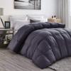 Luxurious Light Weight Goose Down Comforter King Size Duvet Insert, Classic Gray, Premium Baffle Box, 1200 Thread Count 100% Egyptian Cotton Cover, 60 oz Fill Weight (King, Gray) view 1