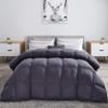 Luxurious Light Weight Goose Down Comforter King Size Duvet Insert, Classic Gray, Premium Baffle Box, 1200 Thread Count 100% Egyptian Cotton Cover, 60 oz Fill Weight (King, Gray) view 2