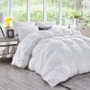 Goose Down Comforter 1500 Thread Count, 100% Egyptian Cotton, Siberian Goose Down, 50oz, King/California King Size, White, Baffle Box Construction view 2