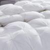 Luxurious All-Season Goose Down Fiber Waterfowl Feather Fiber Comforter King Size Duvet Insert, Exquisite Pinch Pleat Design, Premium Baffle Box, 100% Cotton Cover, 65 oz. Fill Weight, White Color view 4