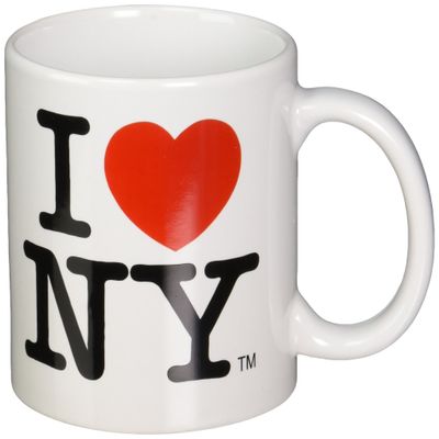 I Love NY Mug - White Ceramic 11 ounce I Love NY Mugs from the New York City Souvenir Store