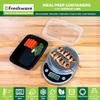 Freshware Meal Prep Containers 15 Count (Pack of 1) Compartment Food Storage Containers with Lids, Bento Box, BPA Free, Stackable, Microwave/Dishwasher/Freezer Safe (28 oz) (Color May Vary) view 2