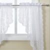 Lorraine Home Fashions Hopewell Lace Window Swags, 58-Inch by 38-Inch, White, Set of 2 view 1
