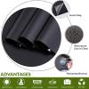 VELIMAX Static Cling Total Blackout Window Film Privacy Room Darkening Window Tint Black Window Cover 100% Light Blocking No Glue (17.7 x 78.7 inches) view 2