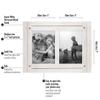 Americanflat Hinged 5x7 Double Picture Frame with 2 Photo Openings and Polished Glass - Distressed Wood Collage Picture Frames for Tabletop and Wall Display - Hampton Collection - Aspen White view 2