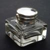 TG,LLC Treasure Gurus Clear Glass Antique Style Inkwell Cut Glass Vintage Reproduction Ink Well view 1