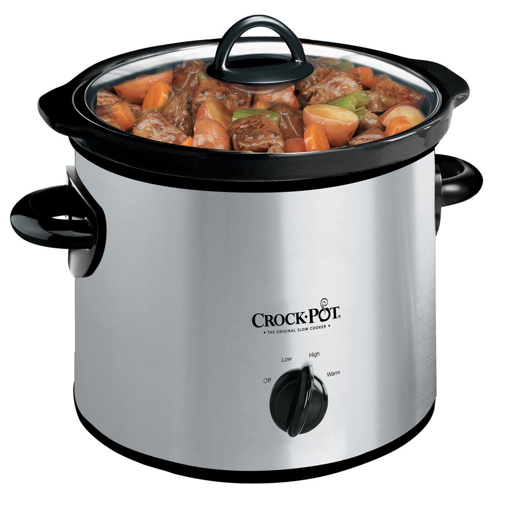 Crockpot Manual 3-Quart Slow Cooker Silver