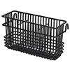 Better Houseware Utensil Drying Rack, Silverware Drying Basket with Hooks, 3-Compartment Steel Holder, Fits Most Dish Racks and Wall Grids, 2 x 8 x 4 Inch, Black view 1