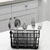Better Houseware Utensil Drying Rack, Silverware Drying Basket with Hooks, 3-Compartment Steel Holder, Fits Most Dish Racks and Wall Grids, 2 x 8 x 4 Inch, Black view 2