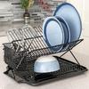 Better Houseware Utensil Drying Rack, Silverware Drying Basket with Hooks, 3-Compartment Steel Holder, Fits Most Dish Racks and Wall Grids, 2 x 8 x 4 Inch, Black view 4
