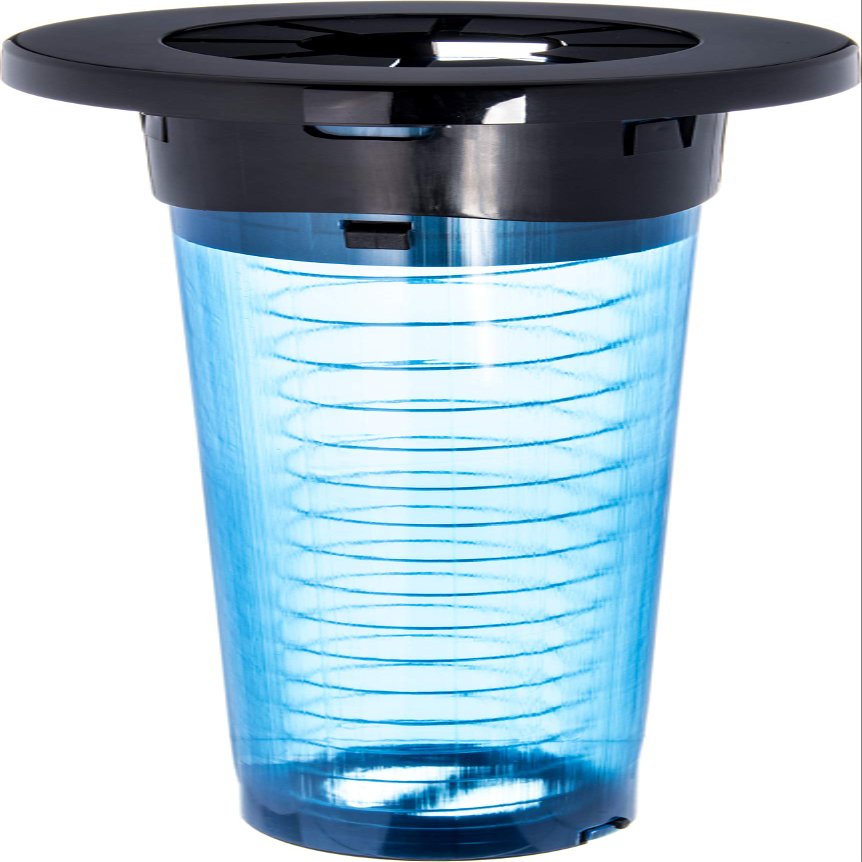 San Jamar Euro Sentry In-Counter Cup Dispenser 4-24 Oz Cups with Adjustable Lever for Restaurants, Dining Halls, and Fast Food, Plastic, 18 Inches, Blue