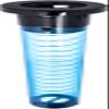 San Jamar Euro Sentry In-Counter Cup Dispenser 4-24 Oz Cups with Adjustable Lever for Restaurants, Dining Halls, and Fast Food, Plastic, 18 Inches, Blue view 1