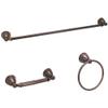 Designers Impressions Astor Series 3 Piece Oil Rubbed Bronze Bathroom Hardware Set view 1