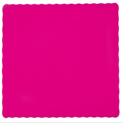 party favors plus 50 Hot Pink Paper Placemats Scalloped Edge 10x14