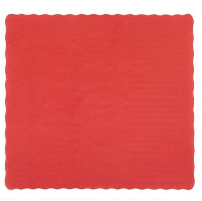 Party Favors Plus 50 Red Paper Placemats Scalloped Edge 10x14