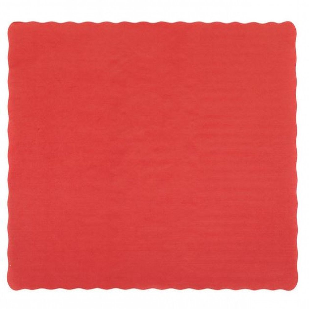 Party Favors Plus 50 Red Paper Placemats Scalloped Edge 10x14