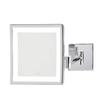 JERDON Wall Mount Lighted Makeup Mirror with Polished Chrome Finish  8 x 8 Mirror Frame Extends16 from The Wall - 5X Magnification with Variable Touch Lighting  Direct Wire  Model JRT885CLD view 1