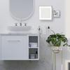 JERDON Wall Mount Lighted Makeup Mirror with Polished Chrome Finish  8 x 8 Mirror Frame Extends16 from The Wall - 5X Magnification with Variable Touch Lighting  Direct Wire  Model JRT885CLD view 2