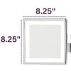 JERDON Wall Mount Lighted Makeup Mirror with Polished Chrome Finish  8 x 8 Mirror Frame Extends16 from The Wall - 5X Magnification with Variable Touch Lighting  Direct Wire  Model JRT885CLD view 3