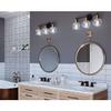 Hansford Collection 3-Light Clear Glass Coastal Bath Vanity Light Antique Bronze view 3
