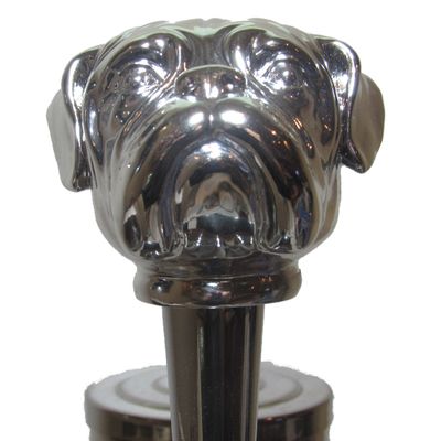 Chrome Bulldog Beer Tap Handle Sports Bar Kegerator Resin Zombie Breweriana Mac