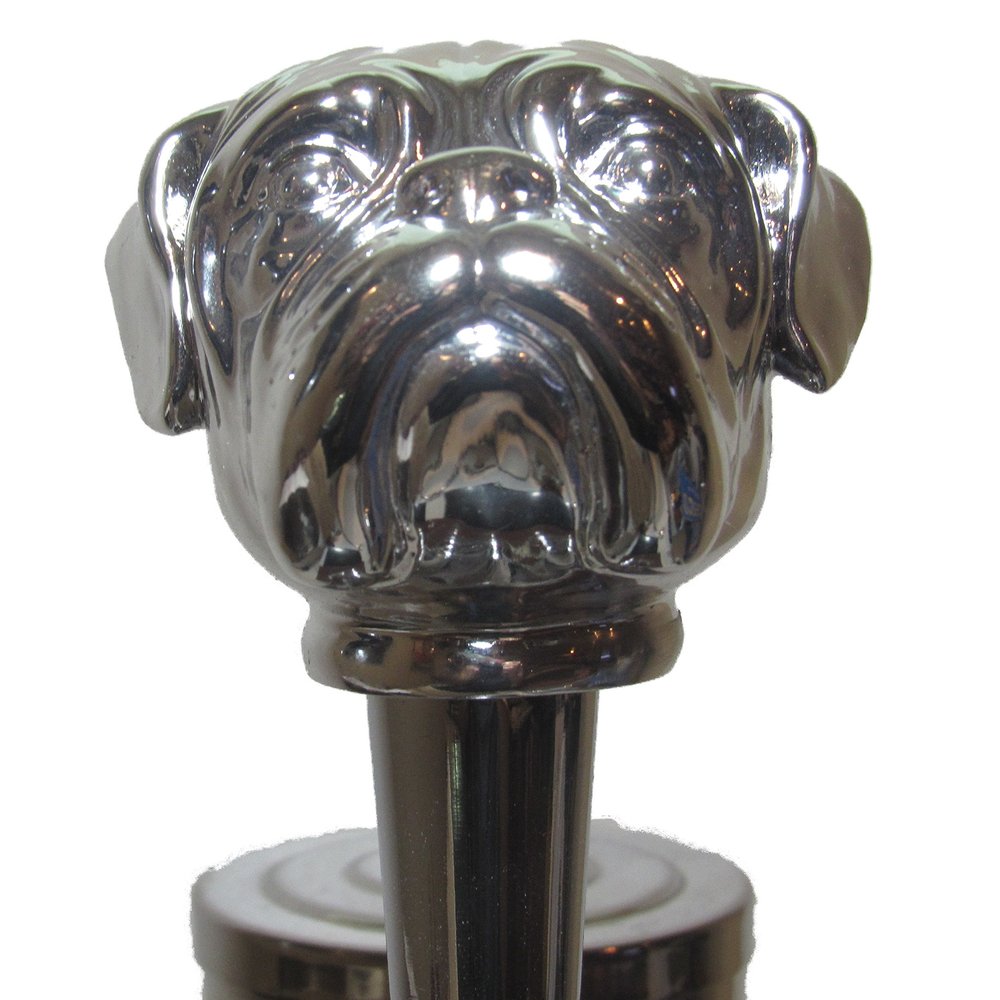 Chrome Bulldog Beer Tap Handle Sports Bar Kegerator Resin Zombie Breweriana Mac