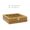 Bredemeijer 12 Compartment Tea Box Made of Bamboo with Windows view 2