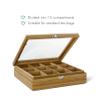 Bredemeijer 12 Compartment Tea Box Made of Bamboo with Windows view 3