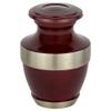 Adria Burgundy Keepsake Cremation Urn for Ashes, Brass, Red Maroon Urn, Keepsake Sized Cremation Urn, 2.75 Inches High view 1