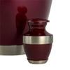Adria Burgundy Keepsake Cremation Urn for Ashes, Brass, Red Maroon Urn, Keepsake Sized Cremation Urn, 2.75 Inches High view 2