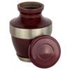 Adria Burgundy Keepsake Cremation Urn for Ashes, Brass, Red Maroon Urn, Keepsake Sized Cremation Urn, 2.75 Inches High view 3