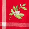 Embroidered Mistletoe 100% Cotton Oversized Napkin for Holidays, Family Gatherings, & Christmas Dinner - Set of 6 (20x20) view 2