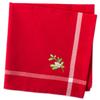 Embroidered Mistletoe 100% Cotton Oversized Napkin for Holidays, Family Gatherings, & Christmas Dinner - Set of 6 (20x20) view 3