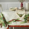 Benson Mills Christmas Ribbons Engineered Printed Fabric Table Cloth, Winter, Holiday and Christmas Tablecloth (60" X 104" Rectangular, Xmas Ribbons) view 2