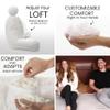 Husband Pillow XXL - Reading Pillow Bed Chair with Arms & Back Support - Chocolate - Back Pillow for Bed Sitting Up - BedRest Arm Pillow - Comfy Reading Pillow for Adults view 2