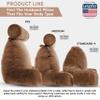 Husband Pillow XXL - Reading Pillow Bed Chair with Arms & Back Support - Chocolate - Back Pillow for Bed Sitting Up - BedRest Arm Pillow - Comfy Reading Pillow for Adults view 4