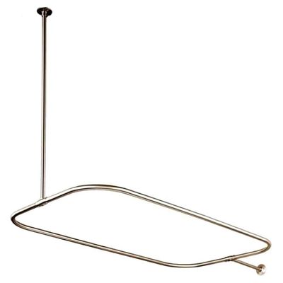 Kingston Brass CC3158 44-1/2-Inch Large Size by 25-1/4-Inch Rectangular Shower Rod, Brushed Nickel