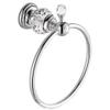 Kabter Crystal Series Brass Bathroom Hand Towel Ring, Polished Chrome view 1
