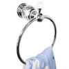 Kabter Crystal Series Brass Bathroom Hand Towel Ring, Polished Chrome view 3